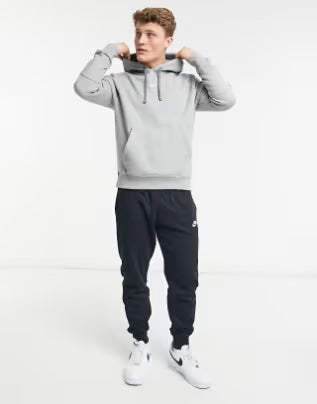 Nike Repeat Pack taping hoodie in grey | S